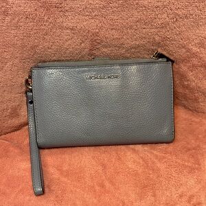 Michael Kors Blue Leather Wristlet